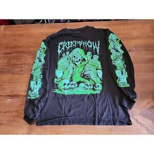 Creepshow Shirt Mens M Black Horror Movie Graphic Long Sleeve Tee
